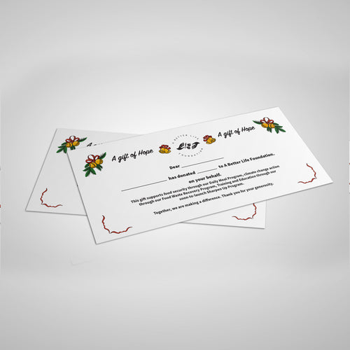 Donation Gift Certificate